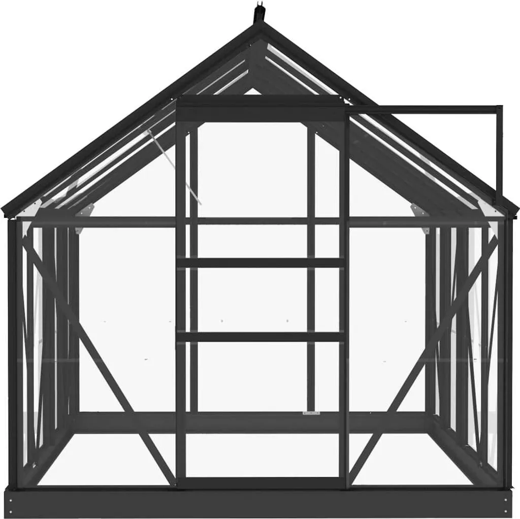 Chunhe Glas Gewächshaus Anthrazit 155x200,5x191 Cm Aluminium 5 Chunhe Glas Gewächshaus Anthrazit 155x200,5x191 Cm Aluminium – Bild 3