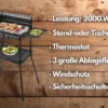 Steinborg 2in1 Standgrill | Elektrischer Grill | 2.000 Watt | Große Ablageflächen -Günstiges Laube Lust Geschäft b75219f2852464b1b2bdb0175351cf63