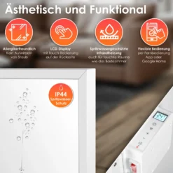 KESSER® Infrarotheizung Energiesparend Infrarot 2in1 Standgerät & Wandmontage Elektroheizung Mit Fernbedienung Thermostat & App-Steuerung Timer Elektrisch Heizpaneel Heizung Konvektor Standfüße, Farbe:Weiß, Größe:350W -Günstiges Laube Lust Geschäft b8c288bed8a7aabecc7ebe3e3e39ba2f