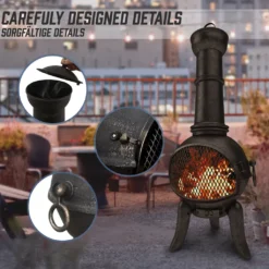 Jago® Terrassenofen Mit Funkenfluggitter - Aus Gußeisen Im Klassischen Design, 108cm Hoch, Inklusive Schürhaken, Funkenschutz - Vintage Gartenofen, Rustikaler Look, Gartenkamin, Feuerstelle, Feuerkorb 21 Jago® Terrassenofen Mit Funkenfluggitter - Aus Gußeisen Im Klassischen Design, 108cm Hoch, Inklusive Schürhaken, Funkenschutz - Vintage Gartenofen, Rustikaler Look, Gartenkamin, Feuerstelle, Feuerkorb -Günstiges Laube Lust Geschäft b8f7ec3d3ed39507d75199570fb49136