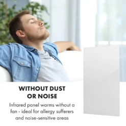 Klarstein Crystal Wall Infrarotheizung Elektroheizung Heizstrahler , 100 X 60 Cm , 600 Watt , Wandinstallation , Automatische Abschaltfunktion , Gehärtetes Sicherheitsglas , Thermostat , Wochentimer , Schutzart: IP54 , Weiß -Günstiges Laube Lust Geschäft b9c4bd1e64e43c33fbbc128fa6cfc8d7