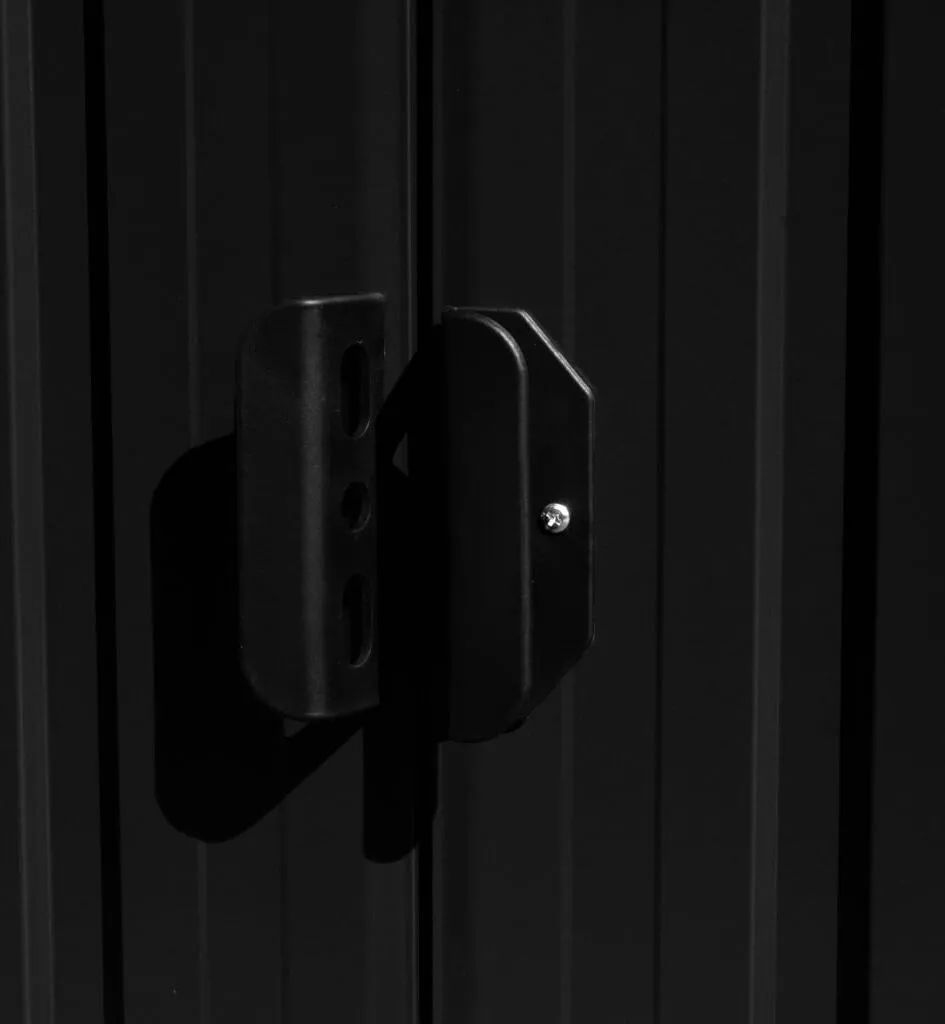 VidaXL Gerätehaus 257x489x181 Cm Metall Anthrazit 7 VidaXL Gerätehaus 257x489x181 Cm Metall Anthrazit – Bild 5