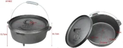El Fuego Gusseisen-Grilltopf Dutch Oven Ø 29,7 X 10 Cm, 5,6 Liter, Mit 3 Standfüßen -Günstiges Laube Lust Geschäft bc3eed1b56da5e75dac96d19e732bfb4