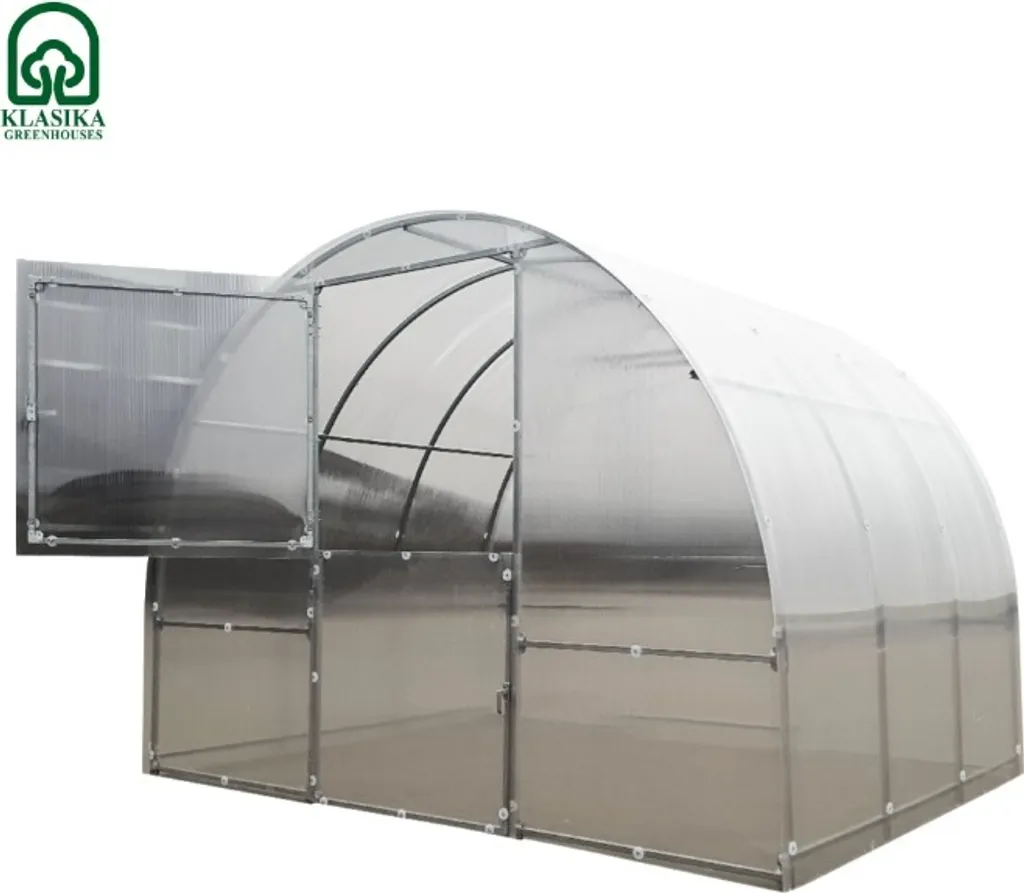 Gewächshaus KLASIKA EASY 3x2m (6m2) Mit 4mm Polycarbonat (Rahmen Aus Vierkantrohr) 3 Gewächshaus KLASIKA EASY 3x2m (6m2) Mit 4mm Polycarbonat (Rahmen Aus Vierkantrohr)
