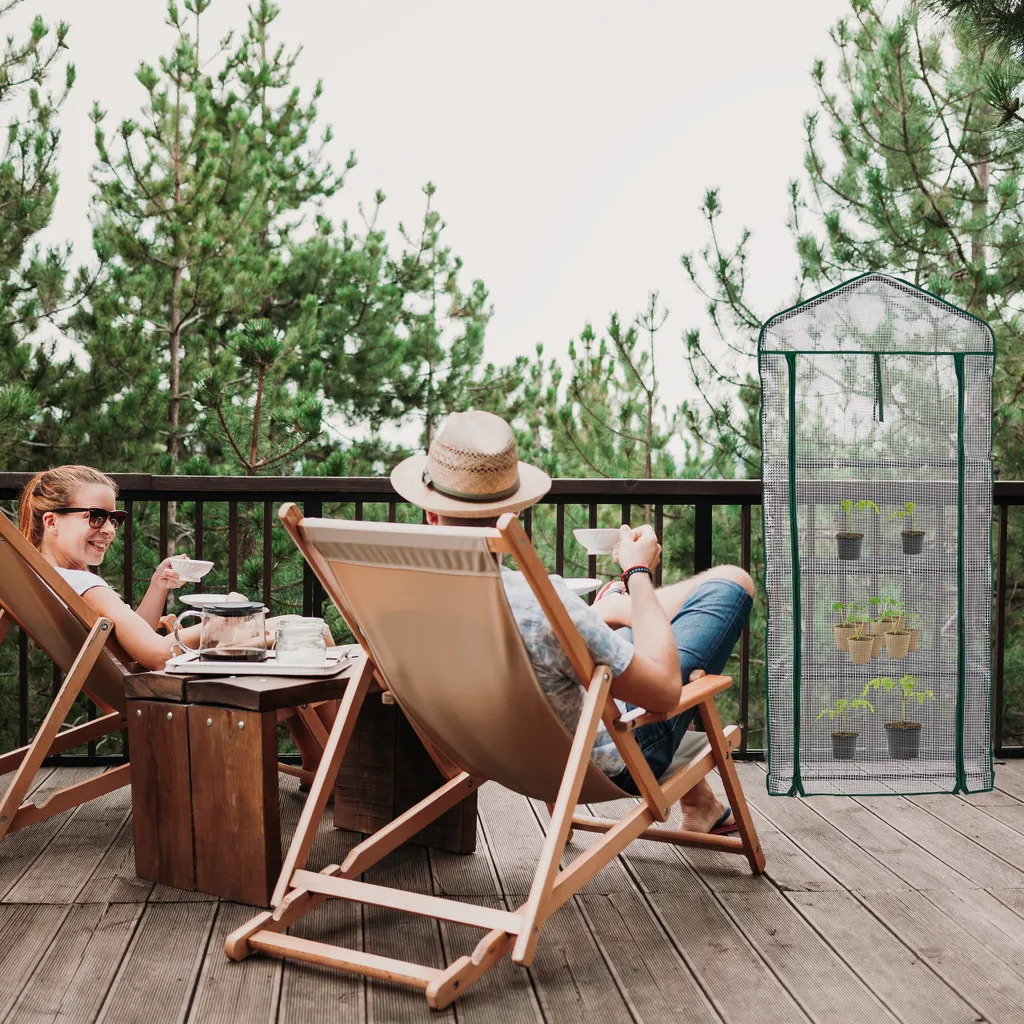 Relaxdays Gewächshaus Für Balkon Mit PE-Folie 4 Relaxdays Gewächshaus Für Balkon Mit PE-Folie – Bild 2