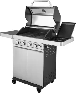 El Fuego Edelstahl Gasgrill Sunset Beach 4+1 Brenner, Grillrost U Grillplatte Gusseisern, Linkes Seitenteil Abklappbar -Günstiges Laube Lust Geschäft bd5d5c2fe84130a80d1d1d68180ae99b