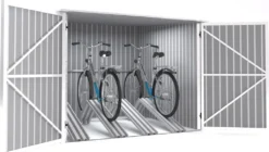 HATTORO Fahrrad-Garage Für 4 Fahrräder Fahrrad-Schuppen Fahrrad-Box Abschließbar Hellgrau -Günstiges Laube Lust Geschäft be9fde138fdf4a1fbeca040df5e64cf5