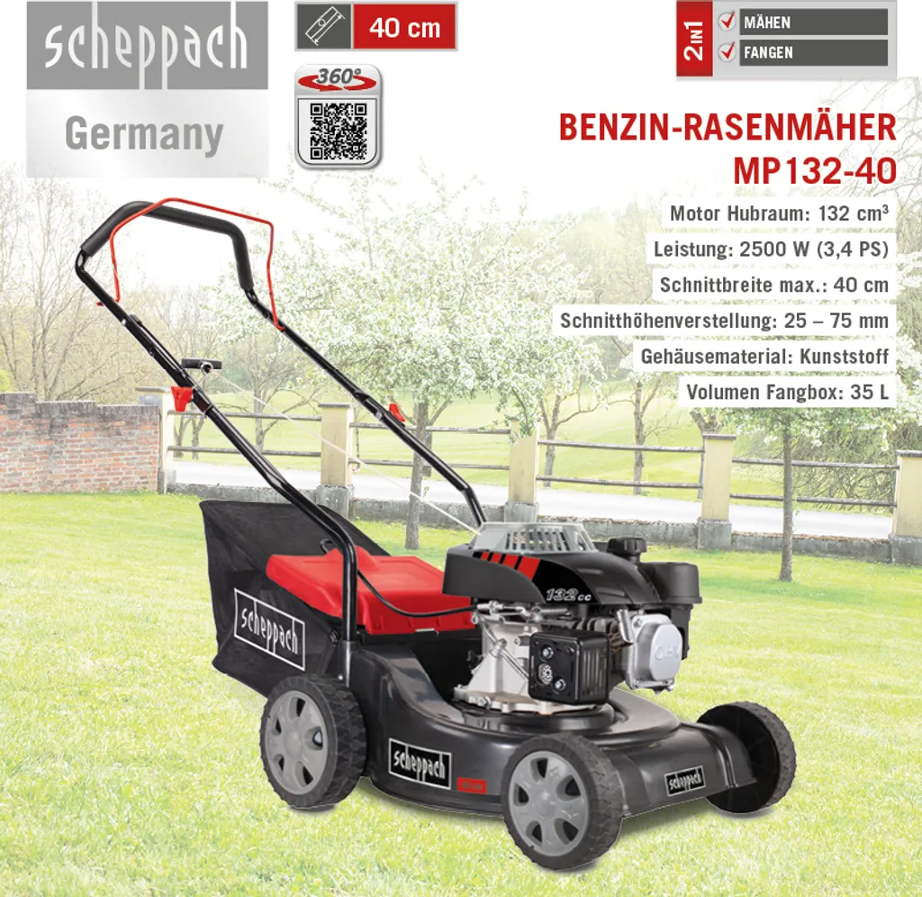 Scheppach Rasenmäher MP132-40 3,4 PS 10 Scheppach Rasenmäher MP132-40 3,4 PS – Bild 8