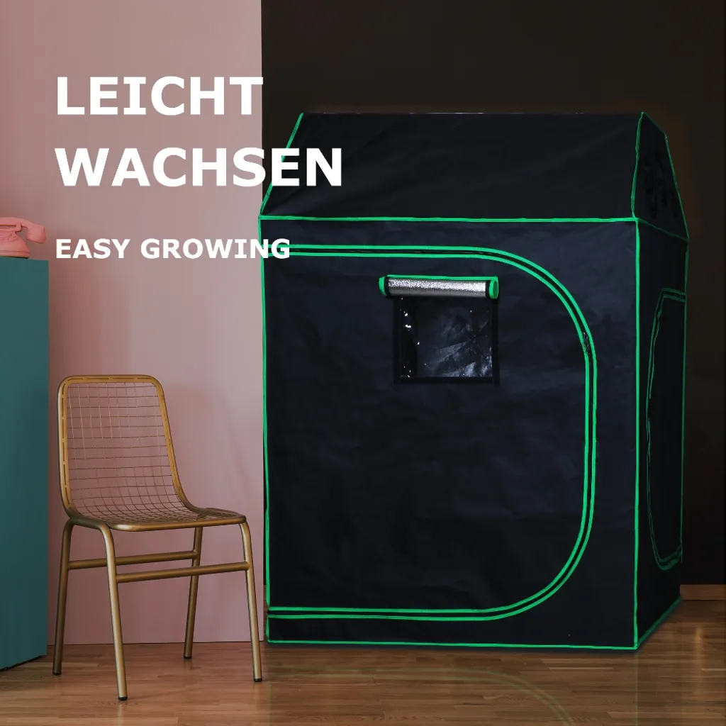 Mucola Growbox Gewächshaus Schwarz Grün Indoor Pflanzenzelt Zuchtzelt Dachschräge Zuchtschrank Grow Tent Frühbeet Zimmergewächshaus Growschrank Growroom 11 Mucola Growbox Gewächshaus Schwarz Grün Indoor Pflanzenzelt Zuchtzelt Dachschräge Zuchtschrank Grow Tent Frühbeet Zimmergewächshaus Growschrank Growroom – Bild 9