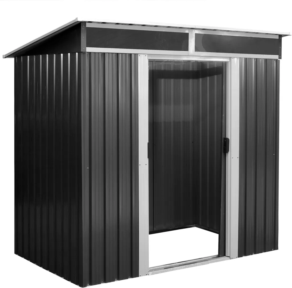 Zelsius Geräteschuppen Mit Schiebetür (B) 238 X (T) 132 X (H) 180 Cm | Anthrazit 3 Zelsius Geräteschuppen Mit Schiebetür (B) 238 X (T) 132 X (H) 180 Cm | Anthrazit