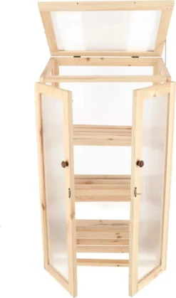 ESSCHERT DESIGN Rivanto® Gewächshaus Blank L 69,4 X 54 X 125,2 Cm Kiefernholz/Kunststoff, Natur -Günstiges Laube Lust Geschäft c0ba1ef5f8e72d167b96efde44327707