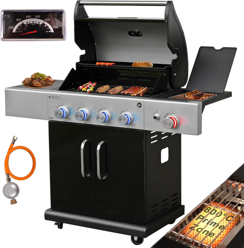 Vaiko Gasgrill 4 Edelstahl Brenner + 800°C Infrarot Keramik Brenner Prime Zone 3 Vaiko Gasgrill 4 Edelstahl Brenner + 800°C Infrarot Keramik Brenner Prime Zone