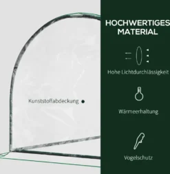 Outsunny Gewächshaus, Treibhaus Mit Tür, Frühbeet, Pflanzenhaus, Pflanzenaufzucht, Stahl PVC, 200 X 100 X 80 Cm -Günstiges Laube Lust Geschäft c312ed18004c935e01b9daded9dc274f