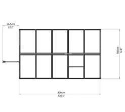 Palram Aluminium Gewächshaus 1,9x3,1 M Set Hybrid 6x10 Grau Treibhaus Anzuchthaus Tomatenhaus Pflanzhaus -Günstiges Laube Lust Geschäft c32aef8cadefa76403f9a98be7247ec6