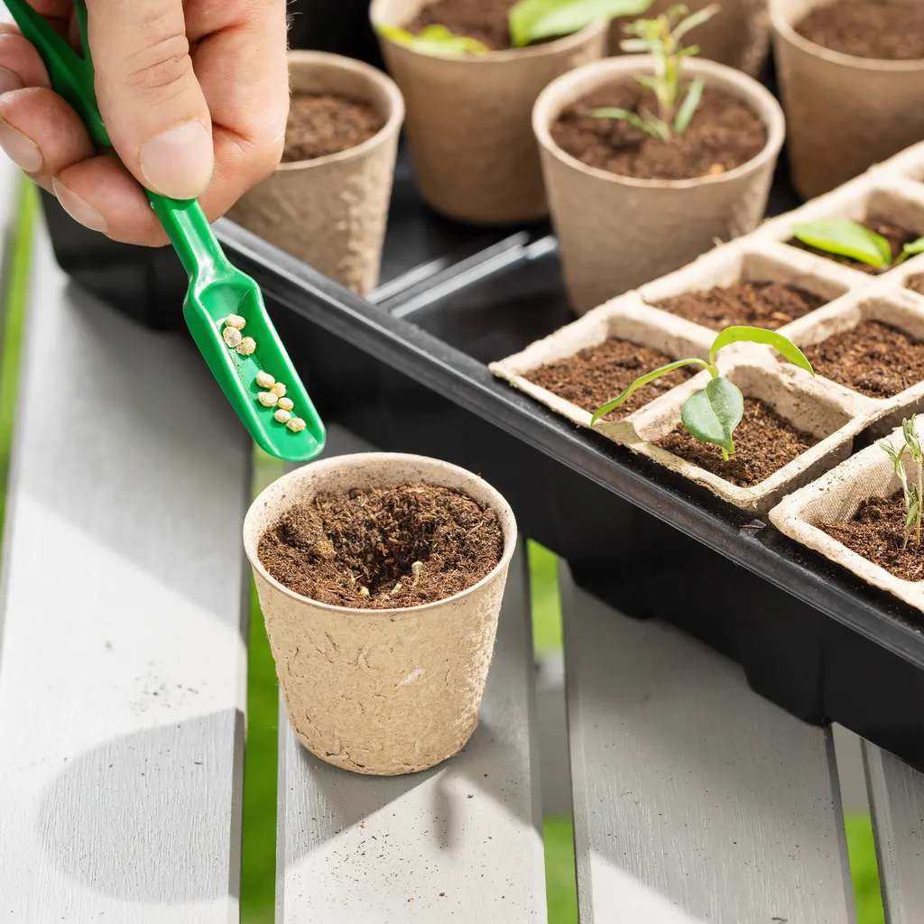 Navaris 47-teiliges Anzuchtset Für Pflanzen Kräuter Gemüse - Mit Anzuchtkasten Anzuchttöpfen Zubehör Schilder - Anzucht Set Mini Gewächshaus 4 Navaris 47-teiliges Anzuchtset Für Pflanzen Kräuter Gemüse - Mit Anzuchtkasten Anzuchttöpfen Zubehör Schilder - Anzucht Set Mini Gewächshaus – Bild 2