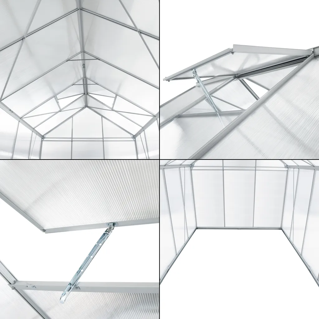 Gewächshaus Oisterwijk Glashaus Mit Fundament 310 X 190 Cm Gartengewächshaus Treibhaus Pavillon Aus Hohlkammerplatten 8 Gewächshaus Oisterwijk Glashaus Mit Fundament 310 X 190 Cm Gartengewächshaus Treibhaus Pavillon Aus Hohlkammerplatten – Bild 6