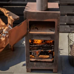 Esschert Design Terrassenofen Mit Pizzaofen Rostbraun -Günstiges Laube Lust Geschäft c4c8d8b5023f4bff42616baa1b91f834