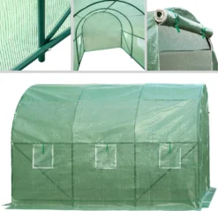 Tectake Foliengewächshaus In Tunnelform Mit 6 Fenstern 343x200x200cm - Grün -Günstiges Laube Lust Geschäft c4eade2dc87966a7bf9a85ae56038c2e