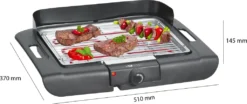 Clatronic Elektro-Grill BQ 3507, Indoor-Outdoor BBQ, Elektrischer Tischgrill Für Balkon/Camping/Gartengrill, Grillrost, Windschutz, Grillfläche: 36x25 Cm, 2000 Watt -Günstiges Laube Lust Geschäft c56bdde0eff528ff92011fabb53a8e28