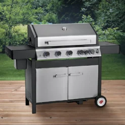 LANDMANN Gasgrill 5.1 MaxX Gartengrill BBQ Gasgrillwagen Gasbrenner Edelstahl -Günstiges Laube Lust Geschäft c6281f1099d9dbf9cdfa65ec703a2d4f