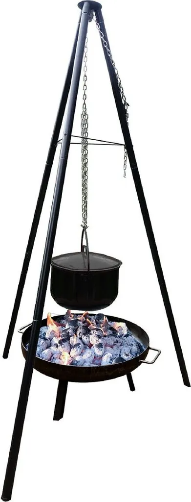 Grill Schwenkgrill Feuerschale Mit Topf Und 2 Flammlachs-Haltern 2341 5 Grill Schwenkgrill Feuerschale Mit Topf Und 2 Flammlachs-Haltern 2341 – Bild 3