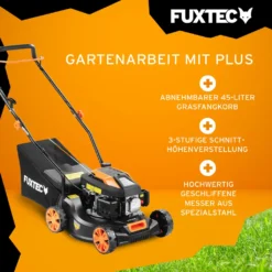 Benzin Rasenmäher | Kompaktmäher | 410mm Schnittbreite | 80ccm | 18kg | 45L | Ultraleicht, Kompakt | Bis 400m² | FX-RM4180 | FUXTEC -Günstiges Laube Lust Geschäft c677a9268bad682265c02e8dd6042127