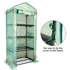 EINFEBEN Foliengewächshaus Gewächshäuser Gardebruk Treibhaus Frühbeet Tomatenhaus Pflanzenhaus Grün 70*50*160CM -Günstiges Laube Lust Geschäft c6c9f20c1ea93dfa2c955e3021fe72f8