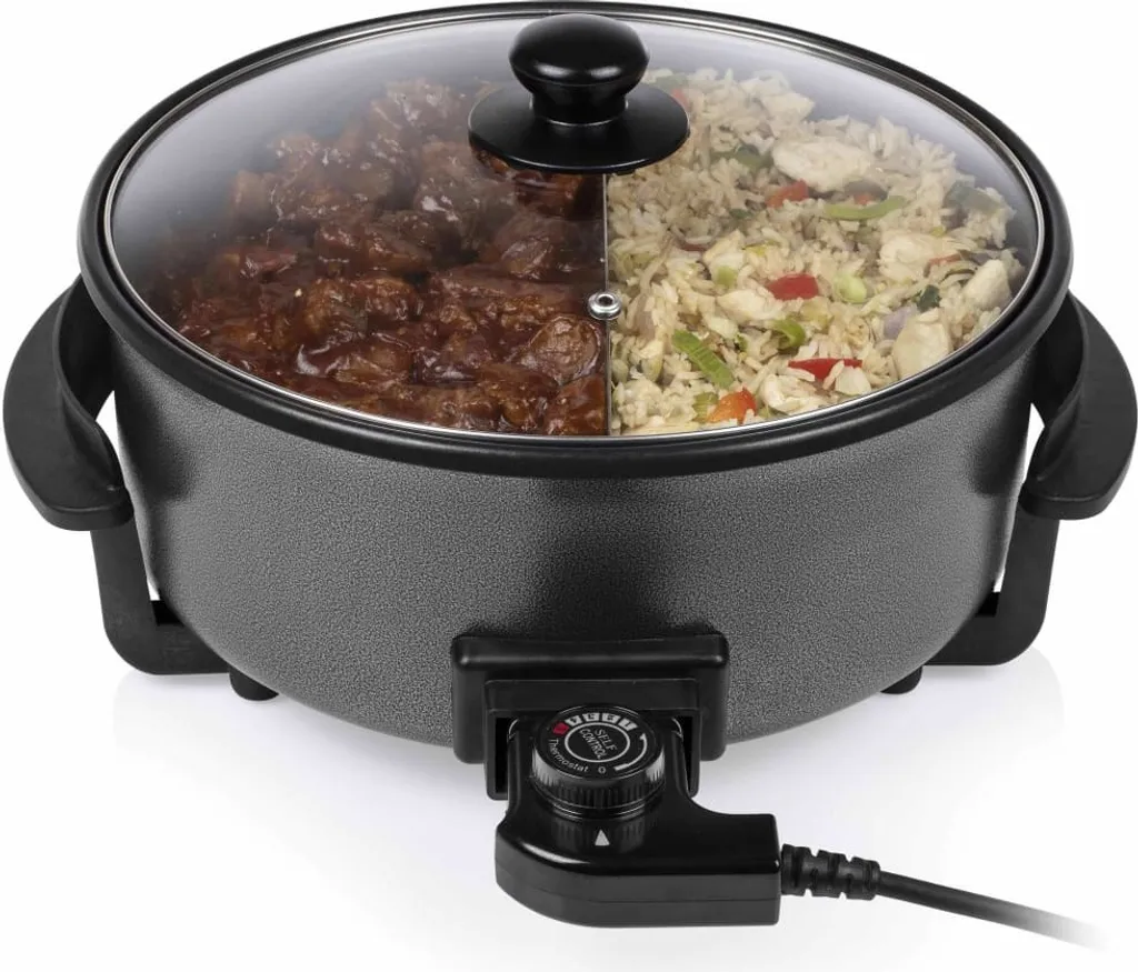 Tristar Multifunktionspfanne XL 1500 W 5 L Schwarz 7 Tristar Multifunktionspfanne XL 1500 W 5 L Schwarz – Bild 5