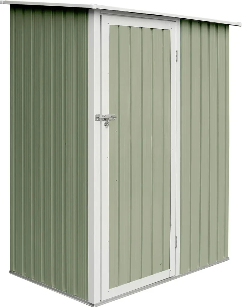 HATTORO P80 Geräteschuppen Metall Gartenschrank Geräteschrank Metallschrank 130x80x186 Cm Hellgrün 3 HATTORO P80 Geräteschuppen Metall Gartenschrank Geräteschrank Metallschrank 130x80x186 Cm Hellgrün