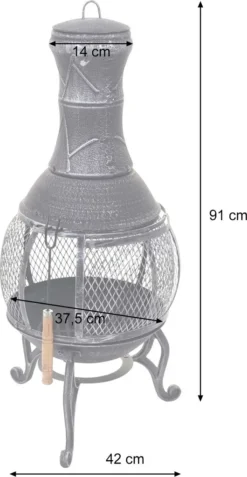 Terrassenofen HWC-F71, Feuerstelle Terrassenkamin Gartenkamin Gartenofen, Gusseisen 11,7kg 91x42x42cm -Günstiges Laube Lust Geschäft c7d954e228079b410ce1402cd2188c6d