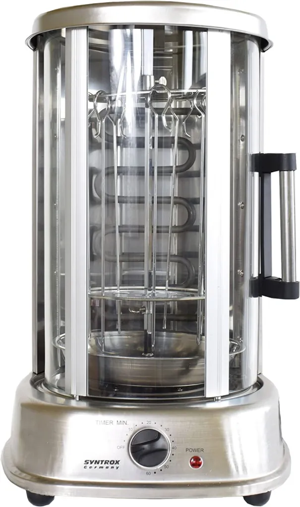 Syntrox Chef Grill R-8121 Inox Dönergrill Rotisserie Gyrosgrill Hähnchengrill Tischgrill 1500 9 Syntrox Chef Grill R-8121 Inox Dönergrill Rotisserie Gyrosgrill Hähnchengrill Tischgrill 1500 – Bild 7