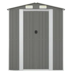 VidaXL Geräteschuppen Hellgrau 192x108x223 Cm Verzinkter Stahl -Günstiges Laube Lust Geschäft c85fa3d4f146af3a95e07884f13fd2ae
