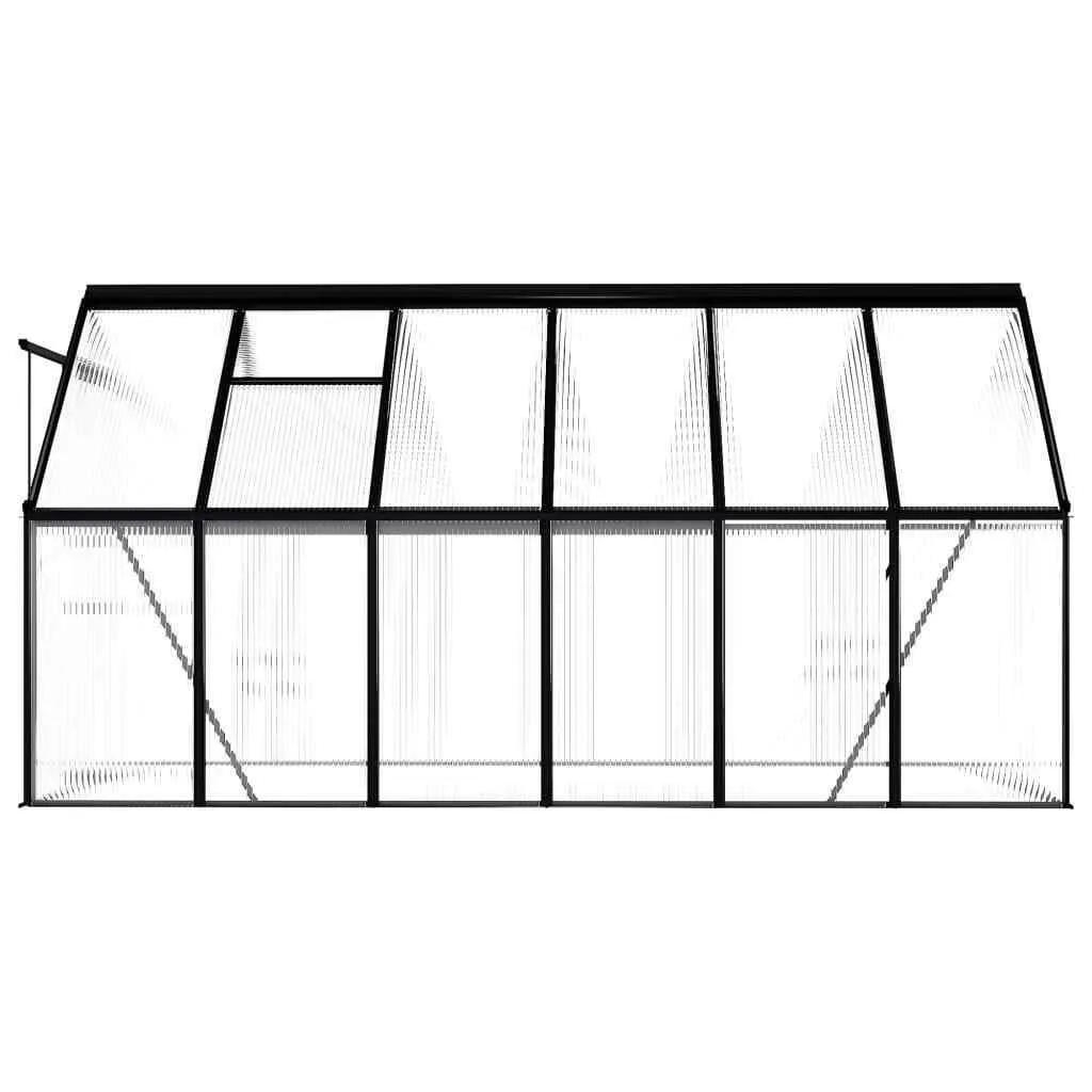 VIDAXL Gewächshaus Anthrazit Aluminium 7,03m² Treibhaus Tomatenhaus Garten 7 VIDAXL Gewächshaus Anthrazit Aluminium 7,03m² Treibhaus Tomatenhaus Garten – Bild 5