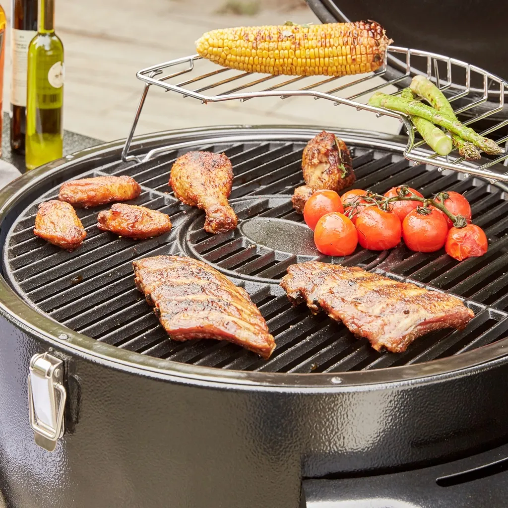 Grill Holzkohlegrill Grillwagen BBQ Barbecue Gusseisen Schwarz GRILLCHEF Kamado 7 Grill Holzkohlegrill Grillwagen BBQ Barbecue Gusseisen Schwarz GRILLCHEF Kamado – Bild 5