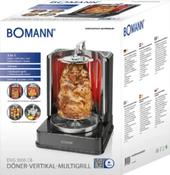 BOMANN Döner Vertikal Multigrill DVG 3006 Schwarz Kebab Grill Drehspieß 1400 W 14 BOMANN Döner Vertikal Multigrill DVG 3006 Schwarz Kebab Grill Drehspieß 1400 W -Günstiges Laube Lust Geschäft c9ddc744714e38e756e4c7a05eeea992