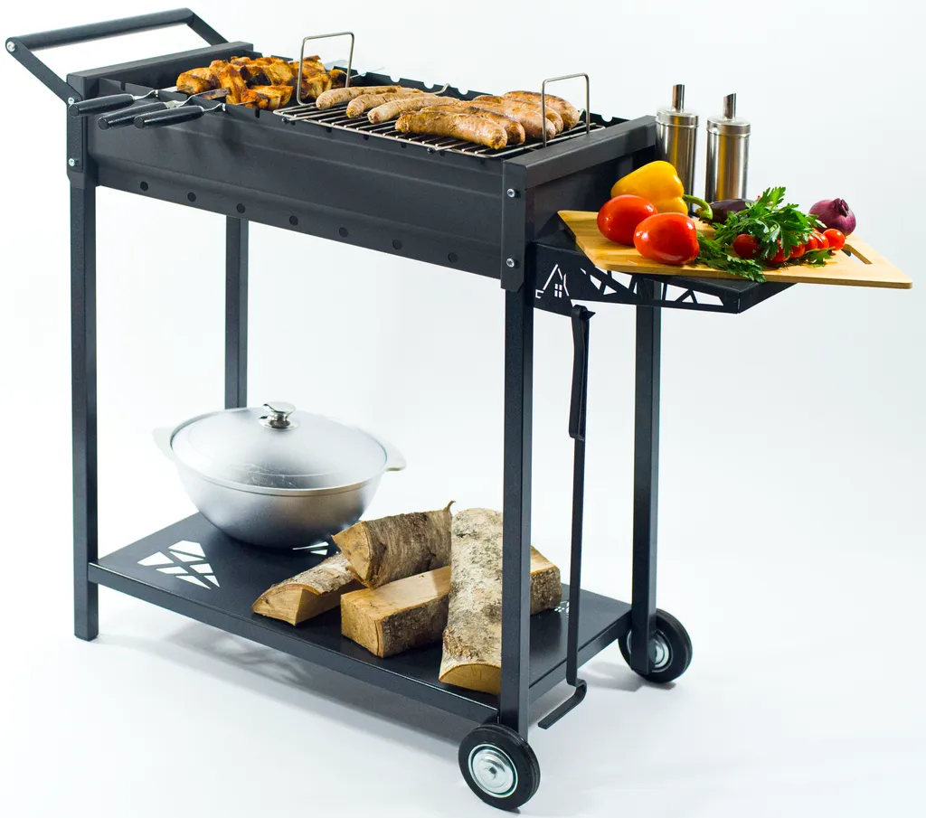 Mangal Mai Schaschlikgrill Seitenablage Schüreisen Räder 4 Mangal Mai Schaschlikgrill Seitenablage Schüreisen Räder – Bild 2