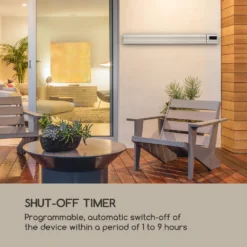 Blumfeldt Cosmic Beam Plus Terrassenheizstrahler Infrarot-Heizstrahler Elektroheizung , Dunkelstrahler , IR Comfort Heat , 2400 W , Thermostat: 5 - 45 °C , IP44 , Timer , Decken- Oder Wandinstallation , Fernbedienung , Aluminiumgehäuse , Weiß 17 Blumfeldt Cosmic Beam Plus Terrassenheizstrahler Infrarot-Heizstrahler Elektroheizung , Dunkelstrahler , IR Comfort Heat , 2400 W , Thermostat: 5 - 45 °C , IP44 , Timer , Decken- Oder Wandinstallation , Fernbedienung , Aluminiumgehäuse , Weiß -Günstiges Laube Lust Geschäft caeda960f09ed91cfdc00f7014dae2af