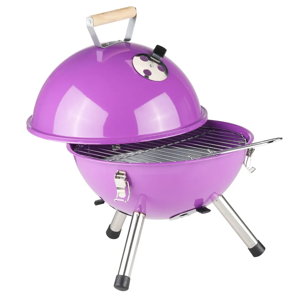 Kugelgrill Violett Tragbar Grill Campinggrill Balkongrill Tischkugelgrill Holzkohlegrill 4 Kugelgrill Violett Tragbar Grill Campinggrill Balkongrill Tischkugelgrill Holzkohlegrill – Bild 2