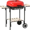 Outsunny Kohlegrill Grillwagen Grillstation Standgrill Mit Windschutz 3 X Ablagefach Metall Rot 98 X 49 X 81 Cm -Günstiges Laube Lust Geschäft cb7bac65f6f4d27177a9f7e453b1c15e