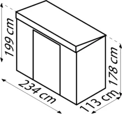 Globel Industries Gerätehaus "Skillion 84" Anthrazit 2,06 M² -Günstiges Laube Lust Geschäft cc68c53801d325321ed9fc0e79e70f39
