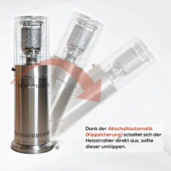 TroniTechnik® Heizstrahler Gas Heizpilz Heizgerät Terrassenheizer Terrassenheizstrahler 11 KW Gasheizstrahler Inkl. Schutzhülle Edelstahl -Günstiges Laube Lust Geschäft cce7cd542f076f37d61beb9e74655945