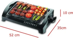 Standgrill 2000 W, Grillfläche: 25x35 Cm, Elektrogrill Mit Cool-Touch-Griffen, Rauchfrei -Günstiges Laube Lust Geschäft cd30c04c63404312d7c91c5486d695fd