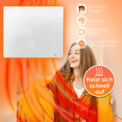 Kesser® Infrarotheizung Infrarot Wandheizung Heizung Heizkörper Heizpaneel 425-550W, Watt:1x 550 Watt -Günstiges Laube Lust Geschäft cdcceee525b72052386226ae256e34df