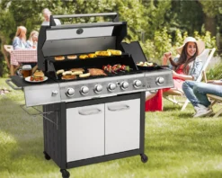 Edelstahl-Gasgrill "Long Beach" 6 +1 Brenner -Günstiges Laube Lust Geschäft cdfb2b1141c05bf48e1cbfceb0342468