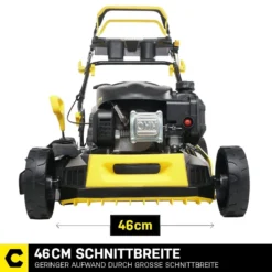 Craftfull Benzinrasenmäher CR-139-20, 46 Cm Schnittbreite, Benzin Rasenmäher Mit Radantrieb Inkl. Rasenkamm, 139cc, 3,2 KW / 4,5PS, Euro 5 Norm, 5in1, Marken Motor, GT-Markengetriebe, 8 Stufen Höhenverstellbar, 62 Liter Fangsack, Easy-Clean-Funktion -Günstiges Laube Lust Geschäft ce75a57654ef0533755985ccf1fd0b00