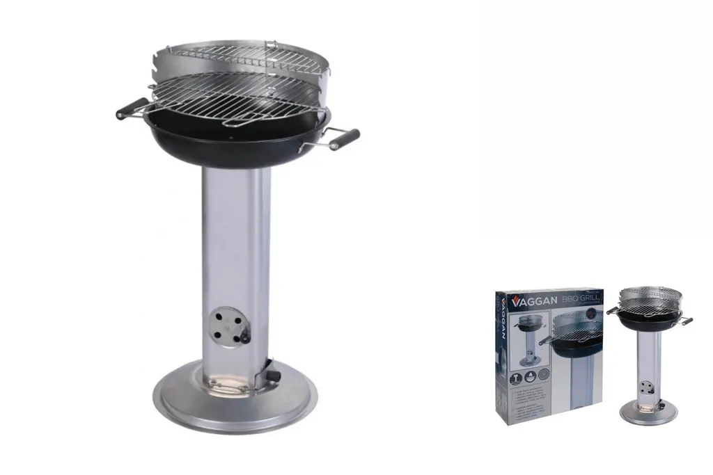 Vaggan Vaggan Edelstahl-Luxus-Holzkohlegrill Mit Aufbewahrungsgestell - 83 Cm - Grillfläche 38x38 Cm 5 Vaggan Vaggan Edelstahl-Luxus-Holzkohlegrill Mit Aufbewahrungsgestell - 83 Cm - Grillfläche 38x38 Cm – Bild 3