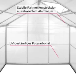 Tectake Gewächshaus Aus Aluminium Ohne Fundament - 190 X 185 X 195 Cm -Günstiges Laube Lust Geschäft ceea5d4820f946059a013fe965901bc5