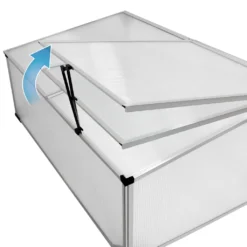 ECD Germany Frühbeet Gewächshaus - 0,6m² Fläche - 100x60x40 Cm - Mit Zweiteiliges Dach - Aus Transparentem Polycarbonat, Witterungsbeständig, Treibhaus Frühbeetkasten Tomatenhaus Pflanzenhaus -Günstiges Laube Lust Geschäft cf4d3a87c50c4992219d630107124459