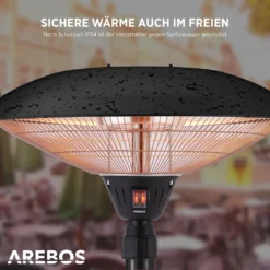 AREBOS - Standheizstrahler, Wärmelampe, Terrassenheizstrahler, 2 Heizstufen, Schwarz 19 AREBOS - Standheizstrahler, Wärmelampe, Terrassenheizstrahler, 2 Heizstufen, Schwarz -Günstiges Laube Lust Geschäft d0332c3f168be4fceb61b288d841f3e1