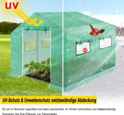 LZQ Gewächshaus Foliengewächshaus Mit Gitternetzfolie Und Fernster 3x2x2m 6m² Winterfest Tomatenhaus Gewächshäuser Pflanzenhaus Anzucht 20 LZQ Gewächshaus Foliengewächshaus Mit Gitternetzfolie Und Fernster 3x2x2m 6m² Winterfest Tomatenhaus Gewächshäuser Pflanzenhaus Anzucht -Günstiges Laube Lust Geschäft d03a9895c0476bc449ab33366278f6e1